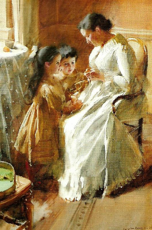 Anders Zorn barnen mayer med sin bonne oil painting picture